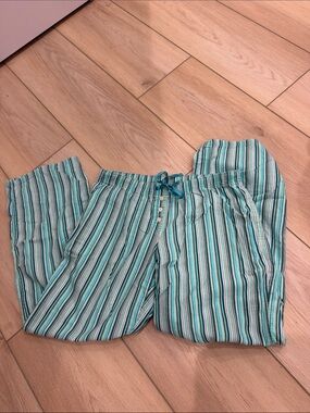 Gap teal aqua striped pants!